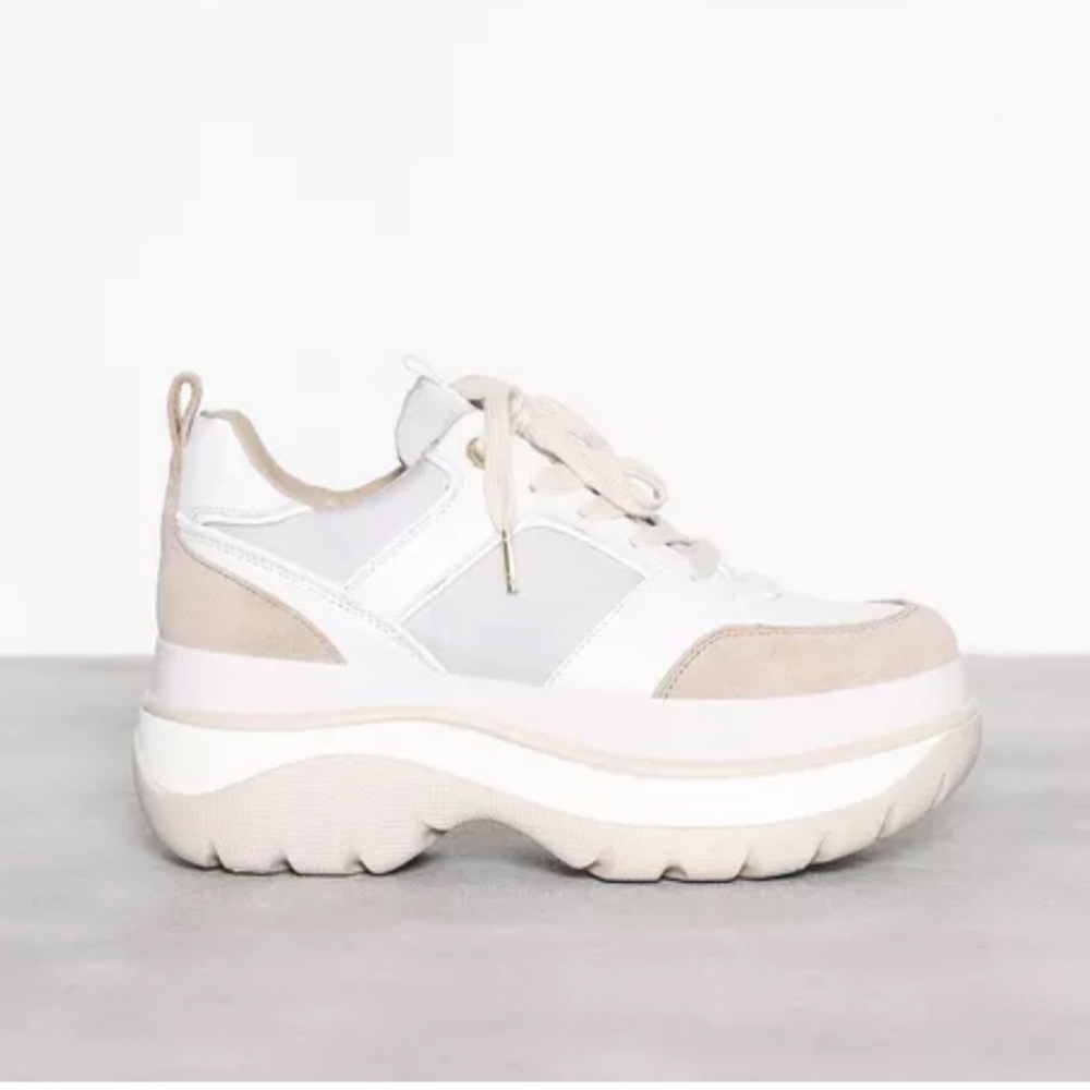 Michael Kors Felicia Leather Platform Dad Trainer Sneakers size 6.5 - Picture 3 of 16